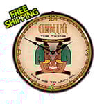 Collectable Sign and Clock Gemini Backlit Wall Clock