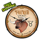 Collectable Sign and Clock Taurus Backlit Wall Clock