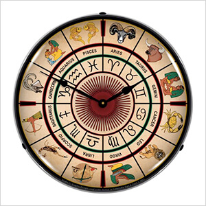 Zodiac Chart Backlit Wall Clock