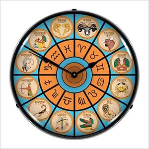 Zodiac Chart Backlit Wall Clock