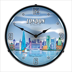 London Skyline Backlit Wall Clock