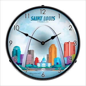 Saint Louis Skyline Backlit Wall Clock