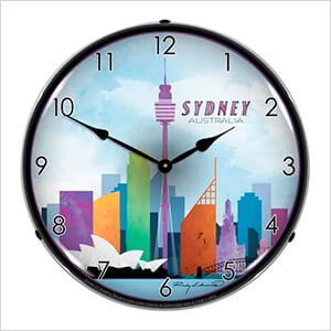Sydney Skyline Backlit Wall Clock