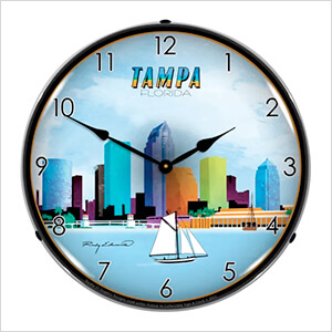 Tampa Skyline Backlit Wall Clock