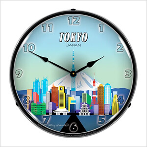 Tokyo Skyline Backlit Wall Clock