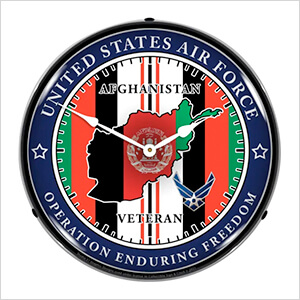 Air Force Veteran Operation Enduring Freedom Backlit Wall Clock