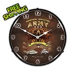 Collectable Sign and Clock Army Eagle Backlit Wall Clock