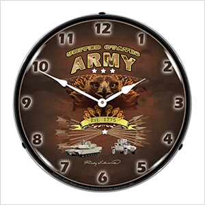Army Eagle Backlit Wall Clock