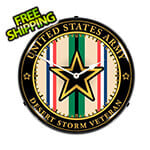 Collectable Sign and Clock Army Veteran Operation Desert Storm Backlit Wall Clock