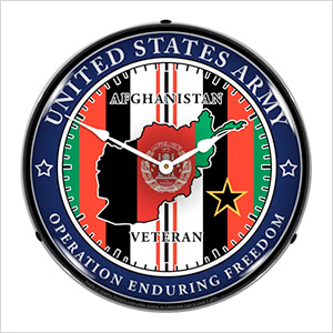 Army Veteran Operation Enduring Freedom Backlit Wall Clock