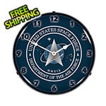 Collectable Sign and Clock Space Force Backlit Wall Clock