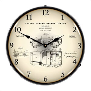 1941 Jeep Military Vehicle Patent Blueprint Backlit Wall Clock