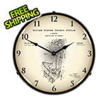 Collectable Sign and Clock 1948 Martin Aircraft Ejection Seat Patent Blueprint Backlit Wall Clock