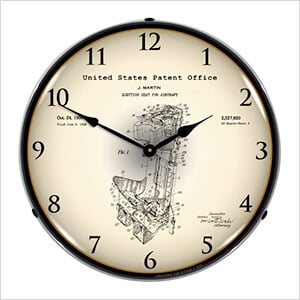 1948 Martin Aircraft Ejection Seat Patent Blueprint Backlit Wall Clock
