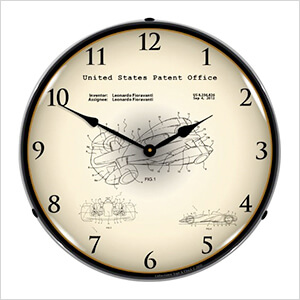 2012 Ferrari Formula One Racing Patent Blueprint Backlit Wall Clock