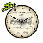 Collectable Sign and Clock 1898 Prescott Roller Coaster Patent Blueprint Backlit Wall Clock