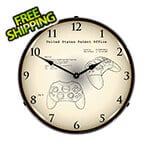 Collectable Sign and Clock 2001 Microsoft Xbox Controller Patent Blueprint Backlit Wall Clock