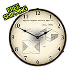 Collectable Sign and Clock 2001 Microsoft Xbox System Patent Blueprint Backlit Wall Clock