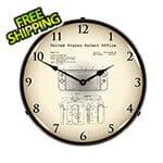Collectable Sign and Clock 2016 Nintendo Switch Patent Blueprint Backlit Wall Clock