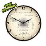 Collectable Sign and Clock 2012 Nintendo Wii U Patent Blueprint Backlit Wall Clock