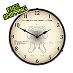 Collectable Sign and Clock 2013 PS4 Controller Patent Blueprint Backlit Wall Clock