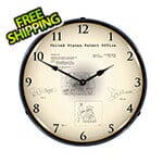 Collectable Sign and Clock 2008 Rock Hero Patent Blueprint Backlit Wall Clock