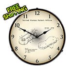 Collectable Sign and Clock 1991 Super Nintendo Controller Patent Blueprint Backlit Wall Clock