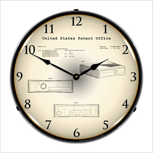 2010 Xbox 360 Patent Blueprint Backlit Wall Clock