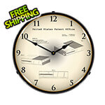 Collectable Sign and Clock 2013 Xbox 1 Console Patent Blueprint Backlit Wall Clock