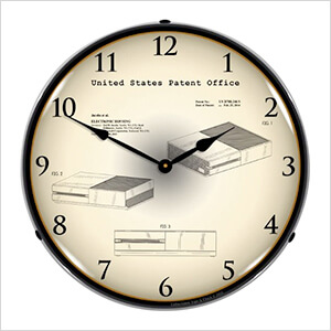 2013 Xbox 1 Console Patent Blueprint Backlit Wall Clock