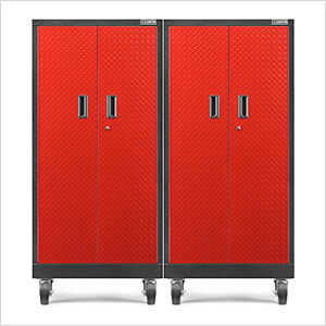 2 x Premier Tall GearBox Garage Cabinet