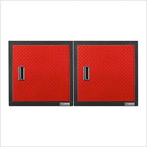 2 x Premier 24-Inch Wall GearBox Garage Cabinet