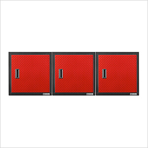 3 x Premier 24-Inch Wall GearBox Garage Cabinet