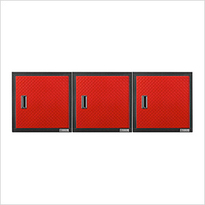 3 x Premier 24-Inch Wall GearBox Garage Cabinet