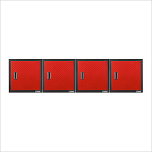 4 x Premier 24-Inch Wall GearBox Garage Cabinet