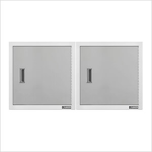 2 x Premier 24-Inch Wall GearBox Garage Cabinet