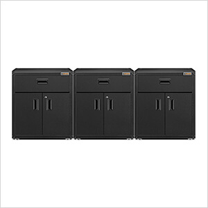 3 x Ready-To-Assemble 28-Inch Base Cabinet