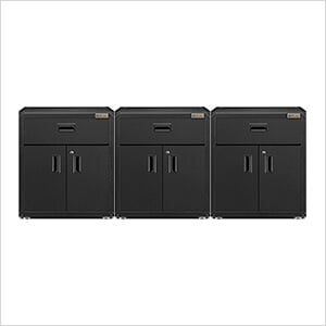 3 x Ready-To-Assemble 28-Inch Base Cabinet