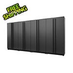 Proslat 4-Piece Mat Black Tall Garage Cabinet Set with Black Handles