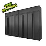 Proslat 6-Piece Mat Black Extra Tall Garage Cabinet Set with Black Handles