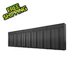 Proslat 15-Piece Mat Black Extra Tall Garage Cabinet Set with Black Handles
