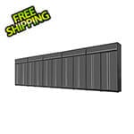 Proslat 15-Piece Glossy Grey Extra Tall Garage Cabinet Set with Silver Handles