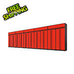 Proslat 15-Piece Glossy Red Extra Tall Garage Cabinet Set with Black Handles