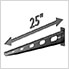 Wall Mounted Kayak Rack (25-Inch Arms / 1 Pair)