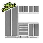NewAge Garage Cabinets BOLD Series Platinum 6-Piece Set with Stainless Steel Top