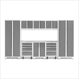BOLD Series White 9-Piece Set with Stainless Steel Top