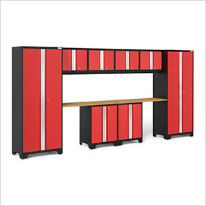 BOLD Series Red 10-Piece Set with Bamboo Top