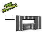 NewAge Garage Cabinets BOLD Grey 7-Piece Project Center Set with Stainless Top and Wall Shelf