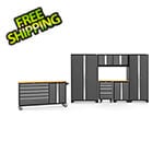 NewAge Garage Cabinets BOLD Grey 8-Piece Project Center Set with Bamboo Top