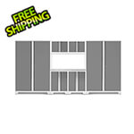 NewAge Garage Cabinets BOLD Series Platinum 7-Piece Set with Stainless Steel Top and 48 in. RTA Lockers